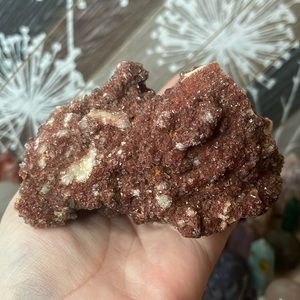 Raw Red Quartz Druzy Specimen